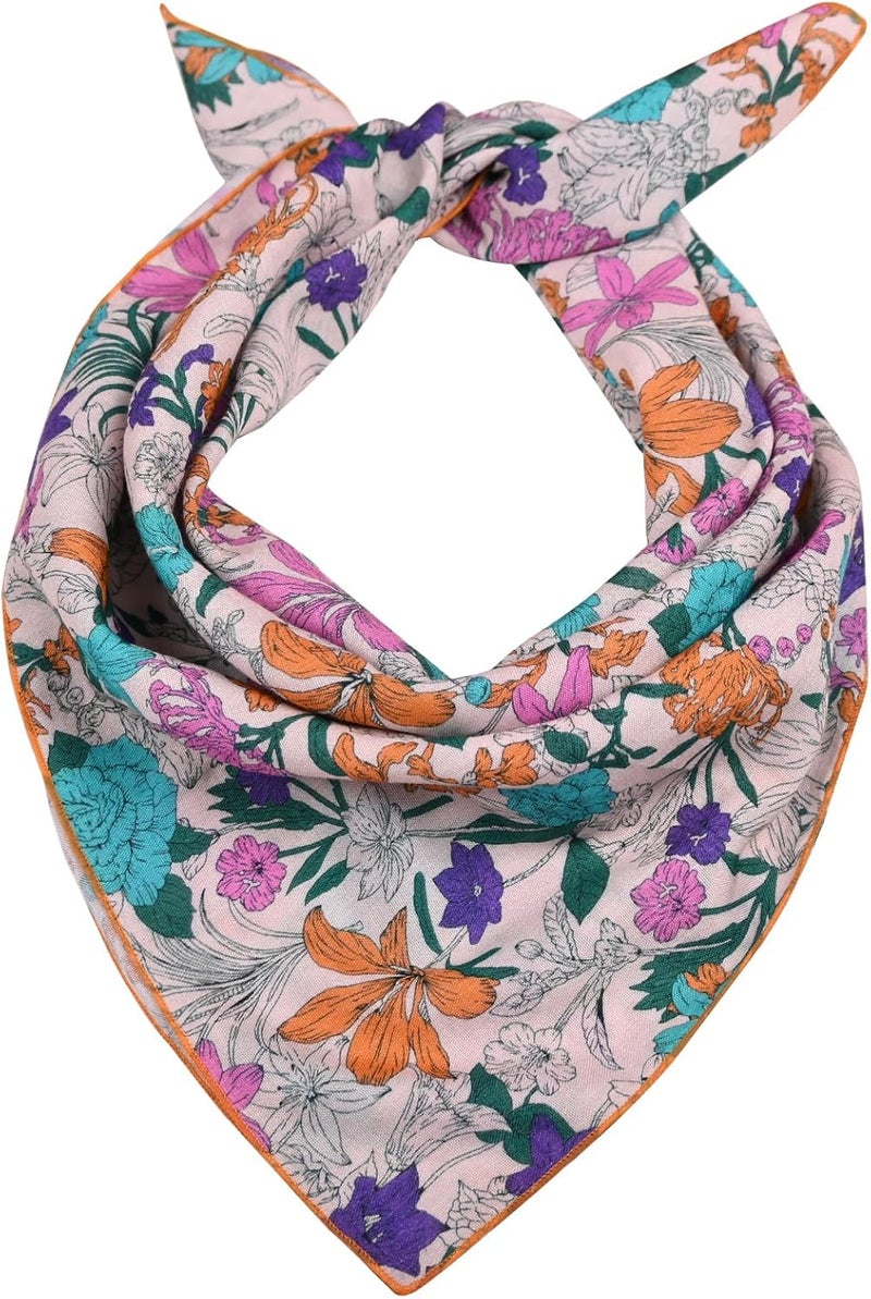 Acigbetter 2 Pack Soft Cotton-Blend Bandana for Women and Men, 21.6''x 21.6'' Neck Head Scarf Summer Thin Bandana Headband - Image 2